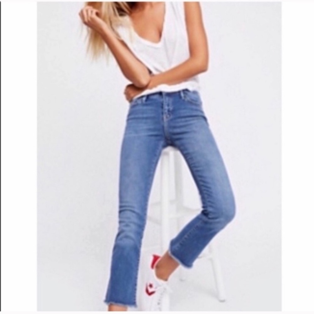Free People Straight Cropped Jeans - Size 27